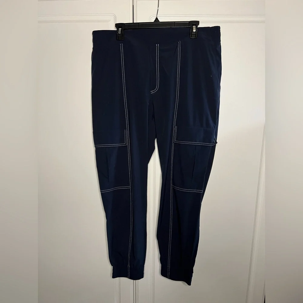 Athleta Chelsea Utility Jogger Pants Contrast Stitching - Picture 3 of 11